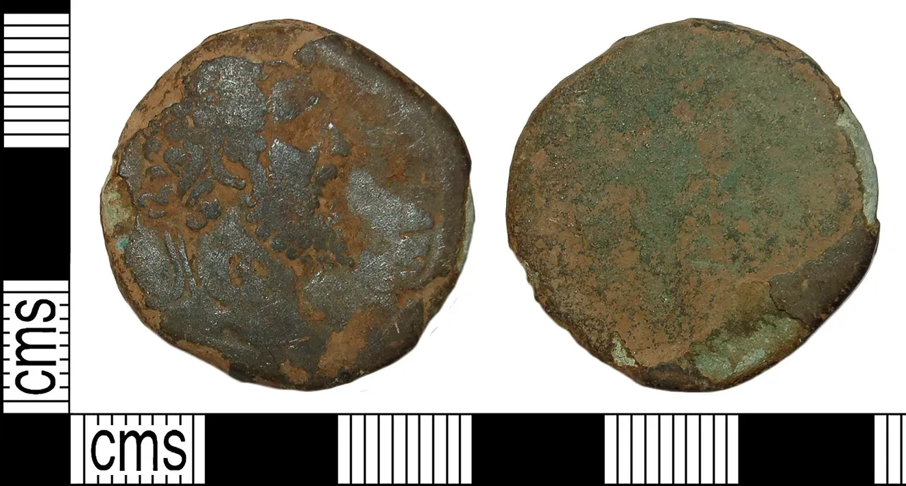 roman bronze sestertius with the portrait of the emperor didius julianus