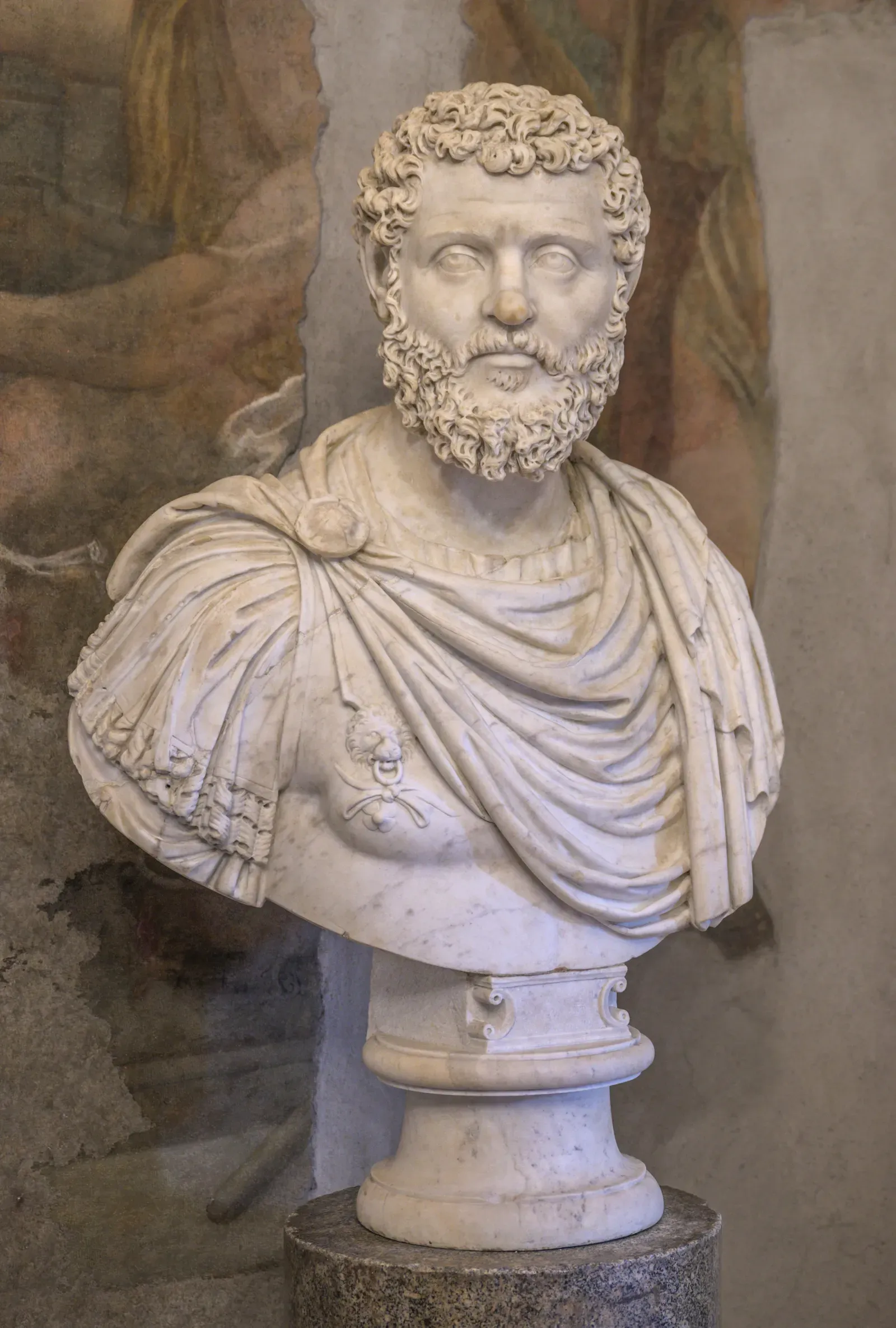 roman marble bust of emperor didius julianus, late 2nd to early 3rd century, capitoline museums, rome